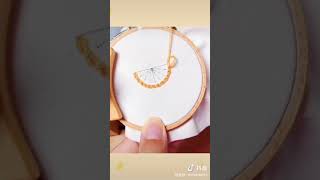 chain stitch motifembroidery handembroidery embroideryforbeginners art [upl. by Aihcila]