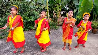 komolay nritto kore Folk dance Dance Cover by kids youtube [upl. by Eusassilem]