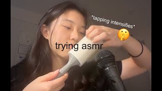 trying asmr for the first time [upl. by Bogart]