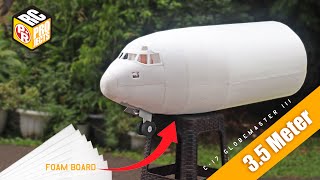 Build Not So Giant C17 Globemaster RC Plane from Foam  Part 2 [upl. by Gard]