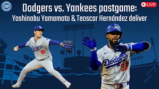 DodgerHeads Postgame Yoshinobu Yamamotos stellar start amp Tesocar Hernández clutch hit beat Yankees [upl. by Seuqram438]