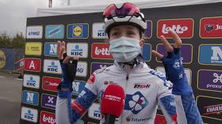 Cecilie Uttrup Ludwig  Interview at the start  Tour of Flanders  Ronde van Vlaanderen Women 2020 [upl. by Amalea]