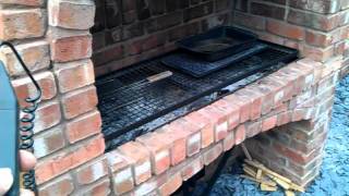 my brick arch BBQ remote control griddle lifter [upl. by Sanoy340]