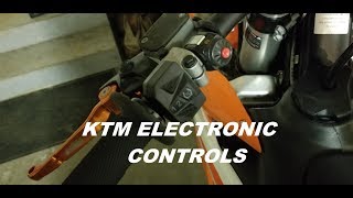 How to Use KTM Electronic Handlebar Controls Engine Mapping Traction Control amp Launch Control [upl. by Ner]