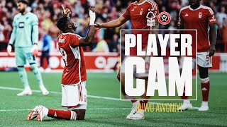 PLAYER CAM  TAIWO AWONIYI  NOTTINGHAM FOREST 21 SHEFFIELD UNITED [upl. by Letnwahs291]