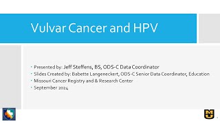 Vulvar Cancer and HPV video [upl. by Charry]