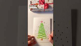 Weihnachtskarte selbst machen🎄diycrafts christmas card shorts malenmitevi 🎄✨ [upl. by Vachill68]