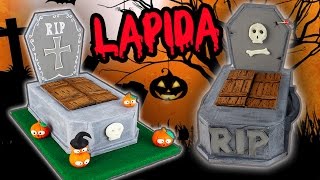 DIY LÁPIDA TENEBROSA de CARTÓN  MINI Calabazas Manualidades para halloween con DCRAFTING Mery [upl. by Aisyle]