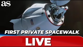 FIRST PRIVATE SPACEWALK in HISTORY LIVE  SpaceX [upl. by Hoover]