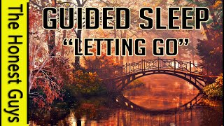 Guided Sleep Meditation Falling Leaves Letting Go With Darkening Screen [upl. by Noyk]