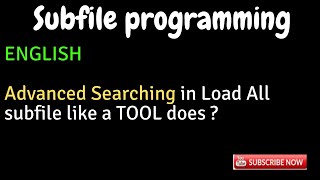 IBM i AS400 Tutorial iSeries System i  Advanced Searching in Load All subfile like a TOOL does [upl. by Ais577]