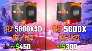 RYZEN 7 5800X3D vs RYZEN 5 5600X  Test in 5 Games  1440p [upl. by Ahras]