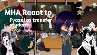 MHA React to Dazai amp Fyodor as transfers READ DESCRIPTION [upl. by Edualcnaej]