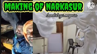 felly gomes with narkasur maker in mapusa making of narkasur in Goanarkasur2024 [upl. by Wymore]