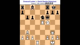 Emanuel Lasker vs David Charles Robertson  Lasker chess gameall best chess game lasker chess [upl. by Nnahaid]