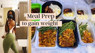 HEALTHY ONE WEEK MEAL PREP FOR WEIGHT GAIN [upl. by Lejna533]