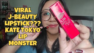 quotViralquot Kate Tokyo Lip Monster Lipstick Review swatches wear test price and more Jbeauty [upl. by Jorin]