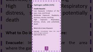 H2S Gas I Hydrogen Sulfide Gas l Health hazards amp What to Do in Case of Exposure [upl. by Drannek]