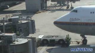 MH4 Malaysia Airlines Boeing 7474H6 9MMPK at Kuala Lumpur International Airport [upl. by Ffej951]