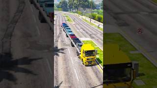 13 Sports Cars on a Flatbed Longest Trailer Truck Transportation GTA 5 shorts fyp fy Police cars [upl. by Aihsoek]