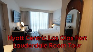 Hyatt Centric Las Olas Fort Lauderdale Room Tour [upl. by Yelhsa]