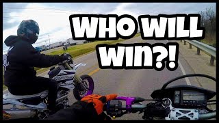 DRZ400sm Vs WR250 and R6 [upl. by Coulter880]