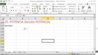 Excel funcion potencia elevar un número a otro [upl. by Sands]