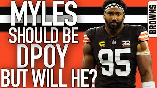 MYLES GARRETT SHOULD BE DPOY HERE IS WHY [upl. by Nnylrac]