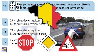 examen théorique permis de conduire Belgique 2023 ✅ 50 Questions examen code de la route test BE 5 [upl. by Frendel70]