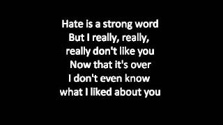 Plain White Ts  Hate I really dont like you  Lyrics [upl. by Adnolahs]