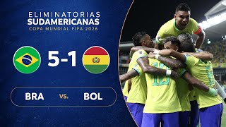 BRASIL vs BOLIVIA 51  RESUMEN  ELIMINATORIAS SUDAMERICANAS  FECHA 1 [upl. by Sakram253]