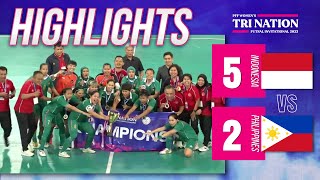 INDONESIA JUARA 🔥🔥 INDONESIA 5 Vs 2 PHILIPPINES  TRINATIONS WOMEN FUTSAL [upl. by Ahseital841]