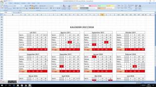 KALENDER PENDIDIKAN 20172018 download Format exel [upl. by Lemrac]