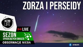 ZORZA POLARNA W POLSCE Maksimum aktywności Perseidów ☄️ Noc spadających gwiazd  Niebo na żywo 328 [upl. by Bartie906]