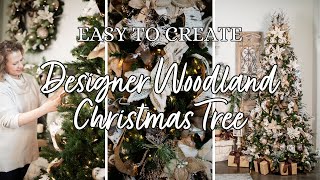 How to Decorate a Neutral Woodland Themed Christmas Tree [upl. by Llorre186]