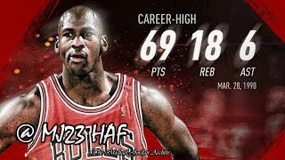 Michael Jordan Career High Highlights vs Cavaliers 19900328  69pts HD 720p 60fps [upl. by Awuhsoj]