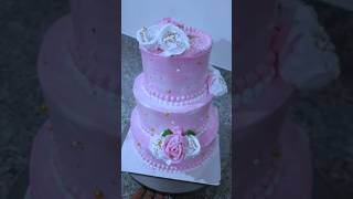 Vanilla Cake Designs 2024  Tier cake cake trending ytshorts cakedecorating yt subscriber ke [upl. by Annadiane447]