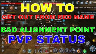 Mir4 Guide Tips Trick  Get Out From Bad PVP Status Red Name Alignment Point Propensity Point Minus [upl. by Nerrag646]