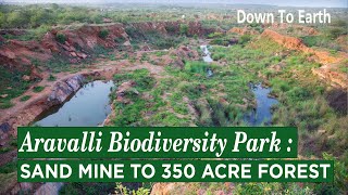 Aravalli Biodiversity Park  How a sand mine was restored to a 350 acre forest [upl. by Oralia]