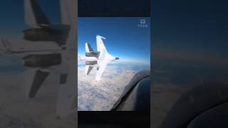 Su35 quotFlankerquot That Nearly Crashed Into US Fighter [upl. by Meldoh]