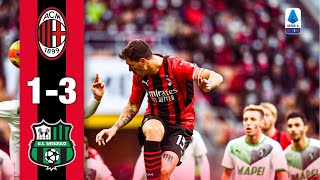 Romagnolis early lead is overturned  AC Milan 13 Sassuolo  Highlights Serie A [upl. by Sheaff964]