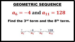 GEOMETRIC SEQUENCE SOLVING FOR NTH TERMS [upl. by Nerro]