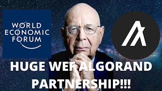 Algorand ALGO Huge Algorand World Economic Forum Partnership MUST WATCH [upl. by Glaab]