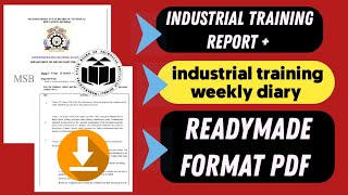 how to write Industrial training report industrial training diary   msbte [upl. by New207]