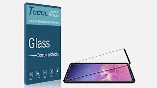 TOCOL Samsung Galaxy S10 amp S10 Plus glass screen protector installation vedio [upl. by Geibel787]