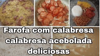 farofa com calabresa  calabresa acebolada deliciosas [upl. by Neivad]