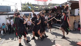 Styx of Stroud Border Morris dance quotBrimfieldquot during Bromyard Folk Festival 2023 [upl. by Treat]