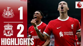 HIGHLIGHTS Darwin double in DRAMATIC late win  Newcastle 12 Liverpool [upl. by Yemaj]