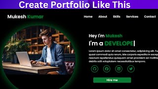 Create A Responsive Portfolio Website Using HTML CSS and JS  Easy Tutorial [upl. by Dian791]