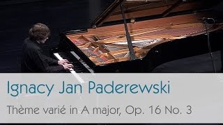 Ignacy Jan Paderewski  Thème varié Op 16 No 3  Krzysztof Książek [upl. by Catharina365]